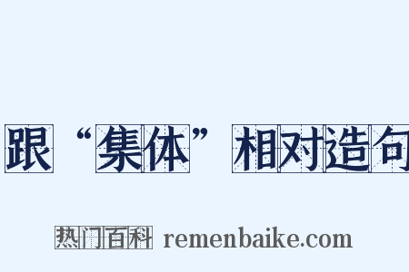 跟“集体”相对造句是什么意思的图片